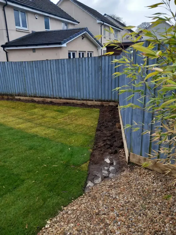 New turf laid in Stirling garden