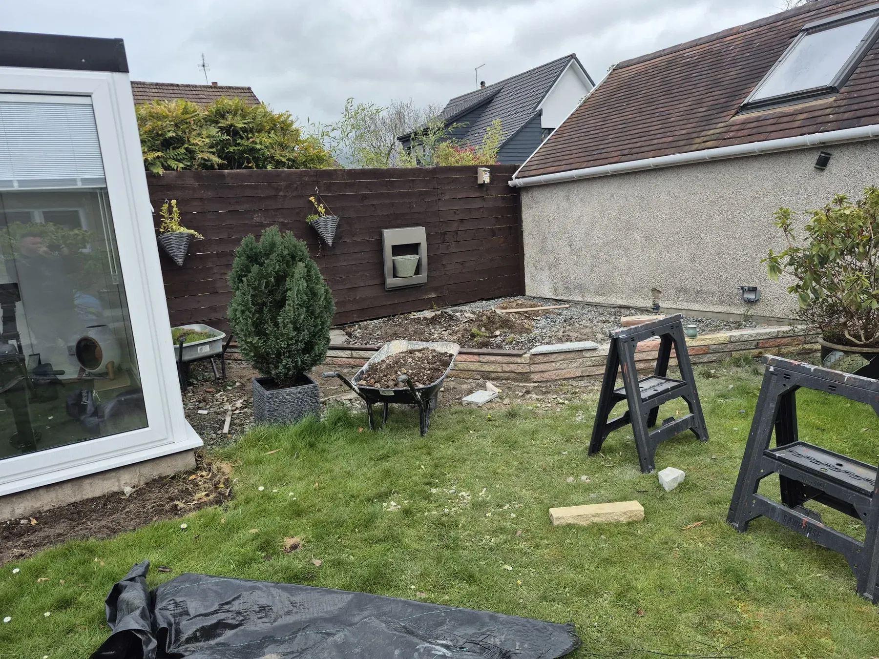Garden Before Transformation, Landscaping project in Stirling