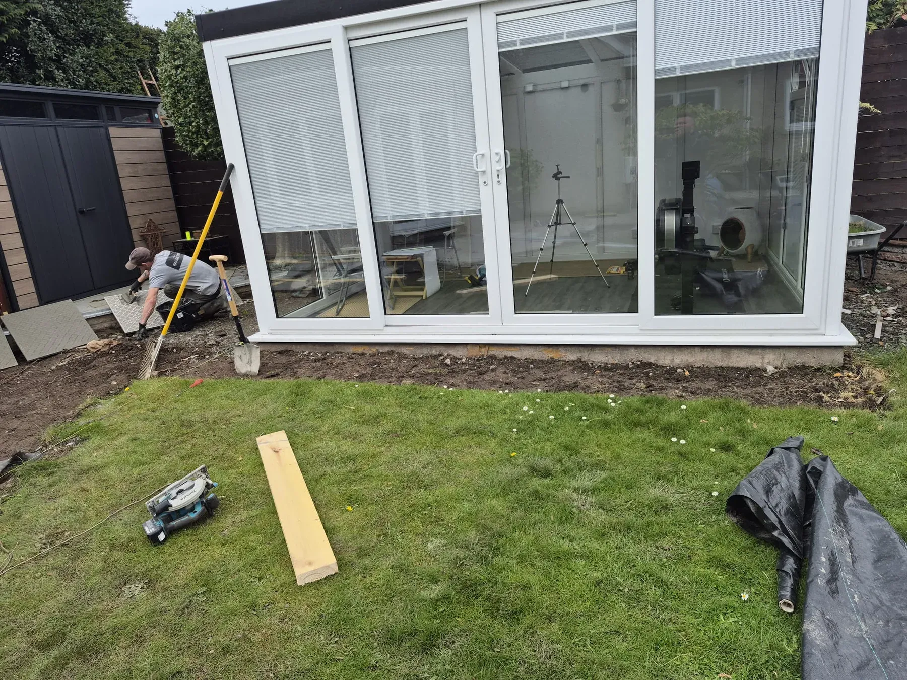 Garden cleared and prepared for a new patio in Stirling