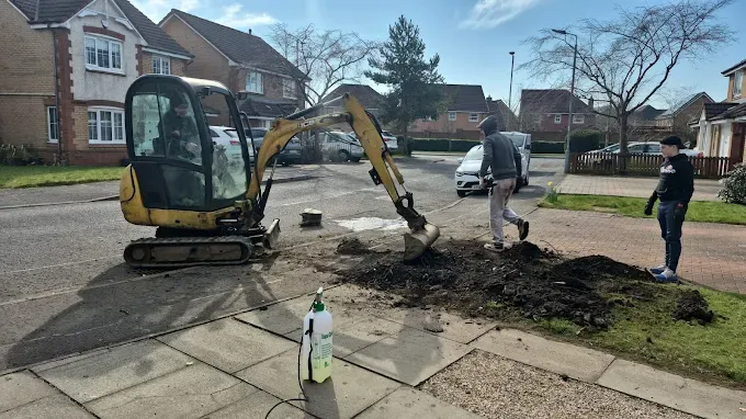 Groundworks in Progress, Landscaping project in Stirling