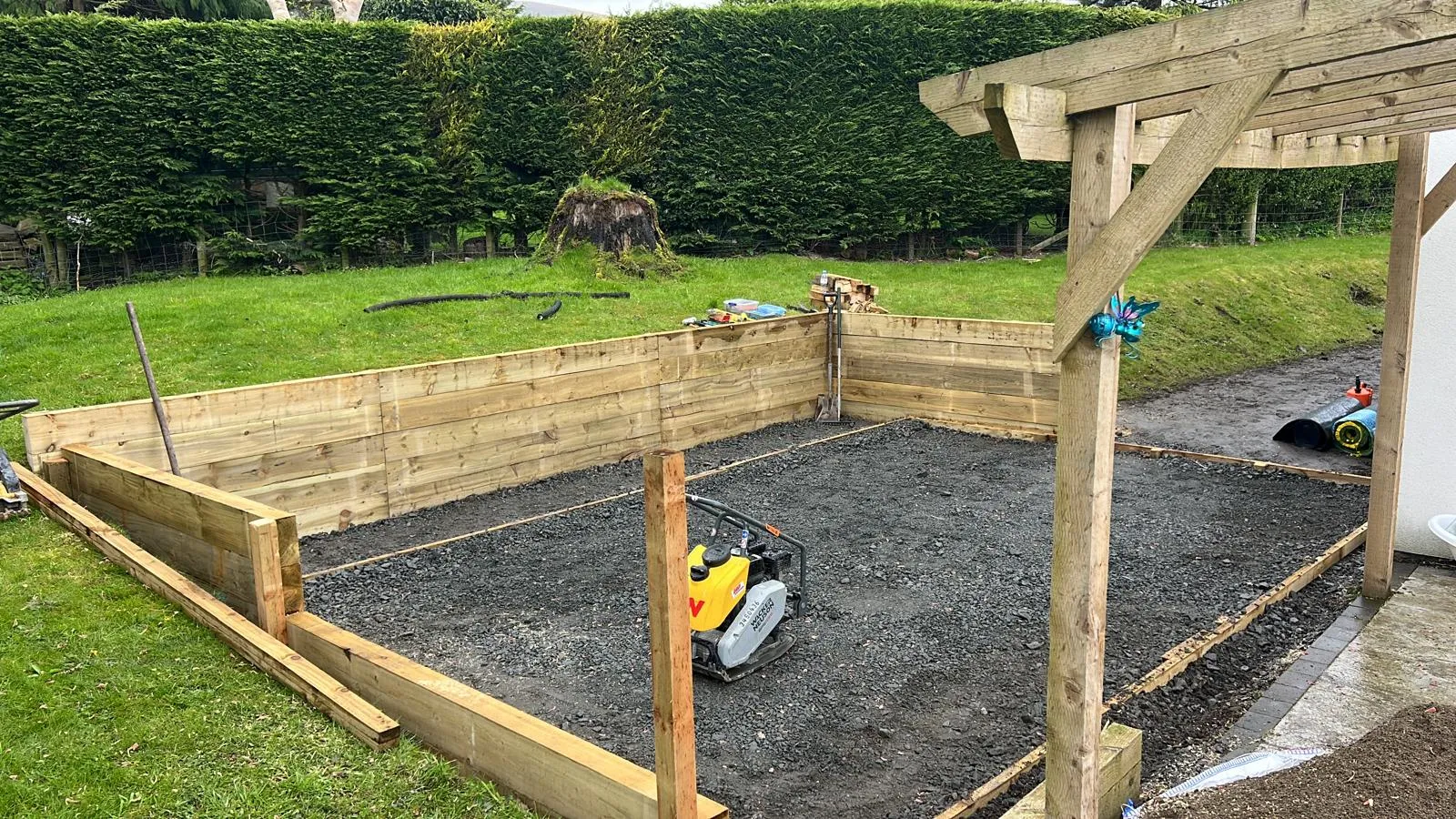 Raised Decking Frame, Landscaping project in Stirling